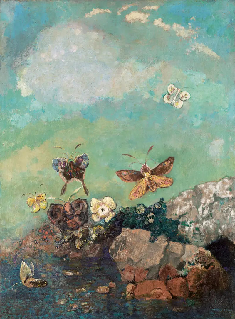 Butterflies by Odilon Redon